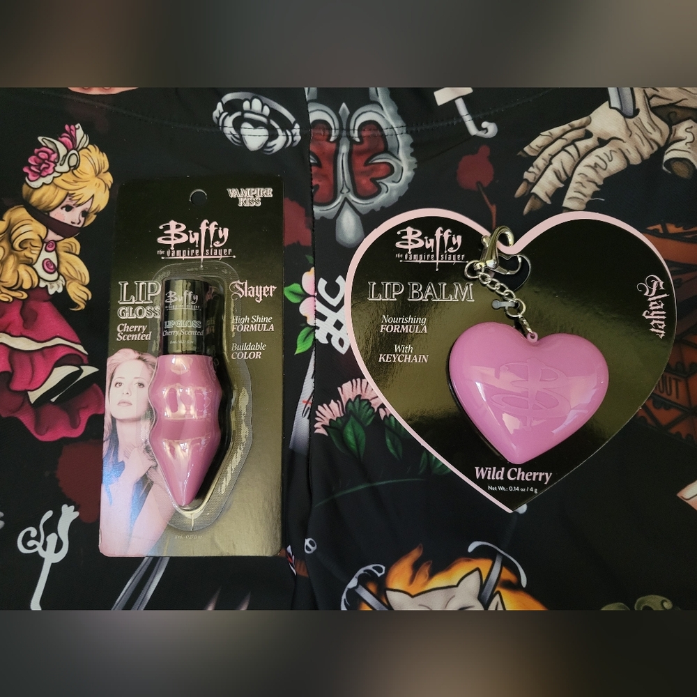 BUFFY The Vampire SLAYER Pink Wild Cherry Lip Balm - Keychain